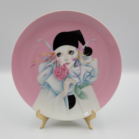 Vintage Chatillon Porcelain Fine Plate – Woman with Rose – Made in Japan - Picture 1 of 5